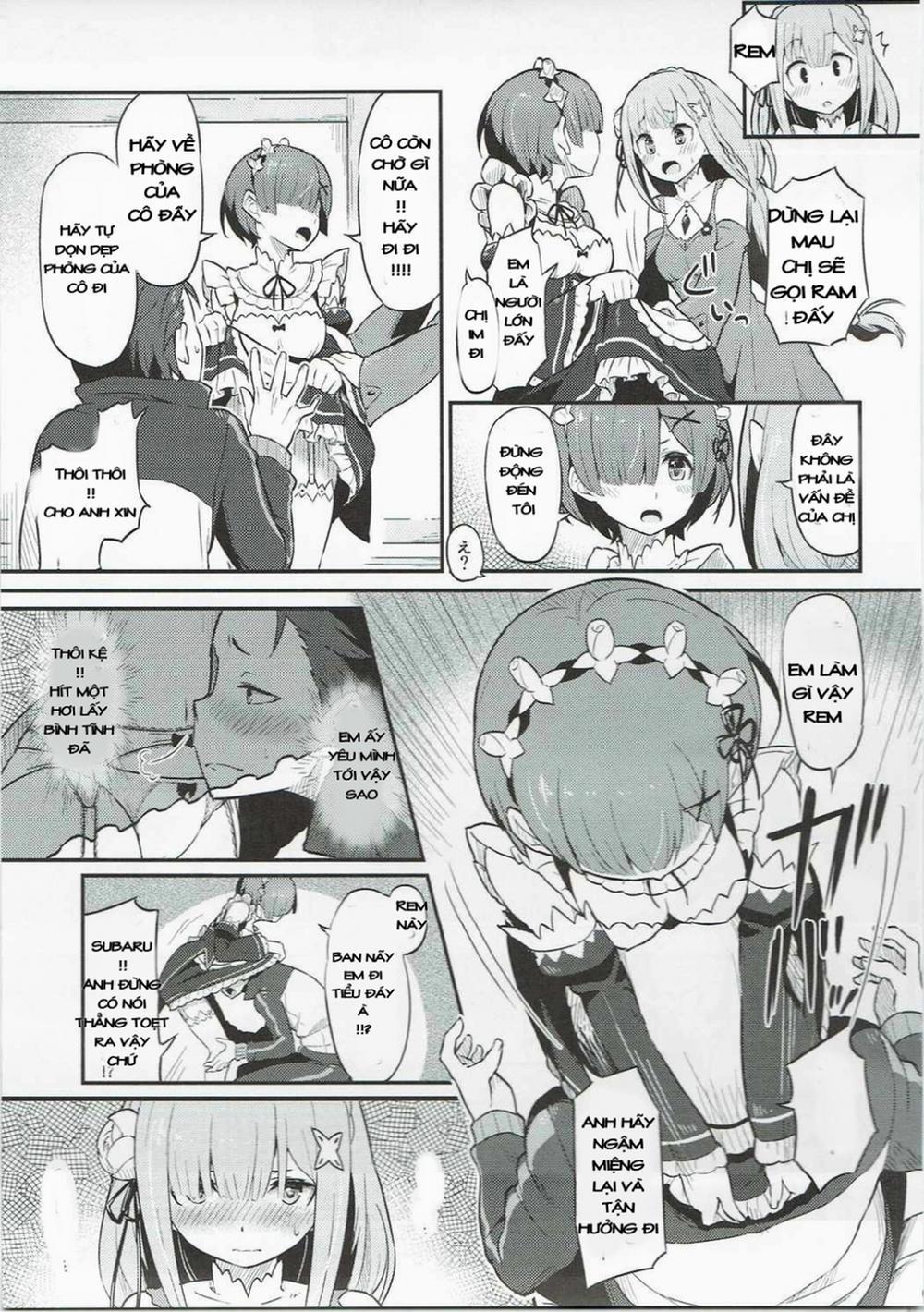 Rem no Emilia Kuttsuke Daisakusen (Re:Zero kara Hajimeru Isekai Seikatsu) Oneshot trang 4