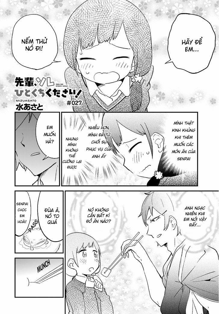 Senpai, Sore Hitokuchi Kudasai! 27 trang 2