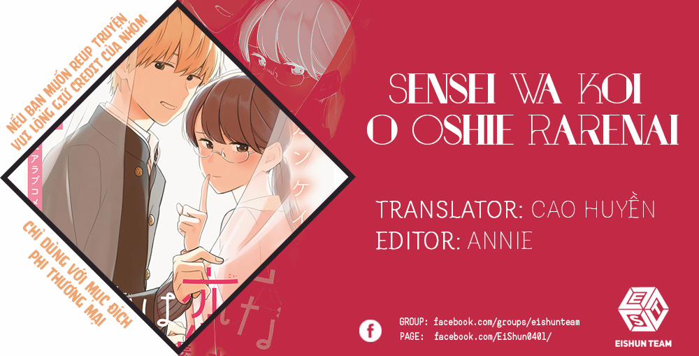 Sensei Wa Koi O Oshie Rarenai 29 trang 2