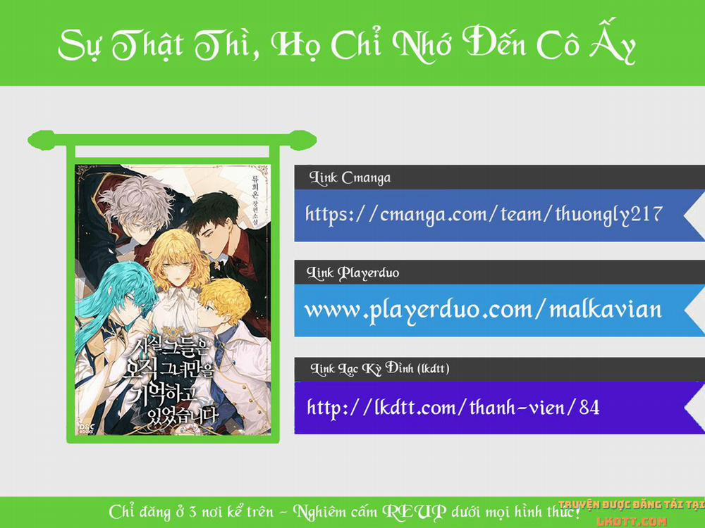 Sự Thật Thì, Họ Chỉ Nhớ Đến Cô Ấy 30 trang 16