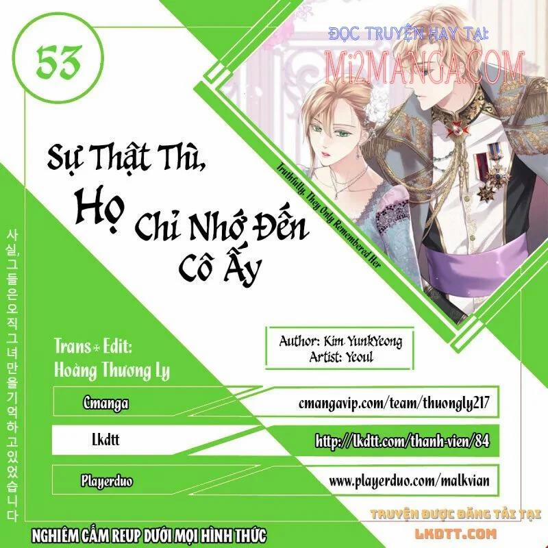 Sự Thật Thì, Họ Chỉ Nhớ Đến Cô Ấy 53 trang 0