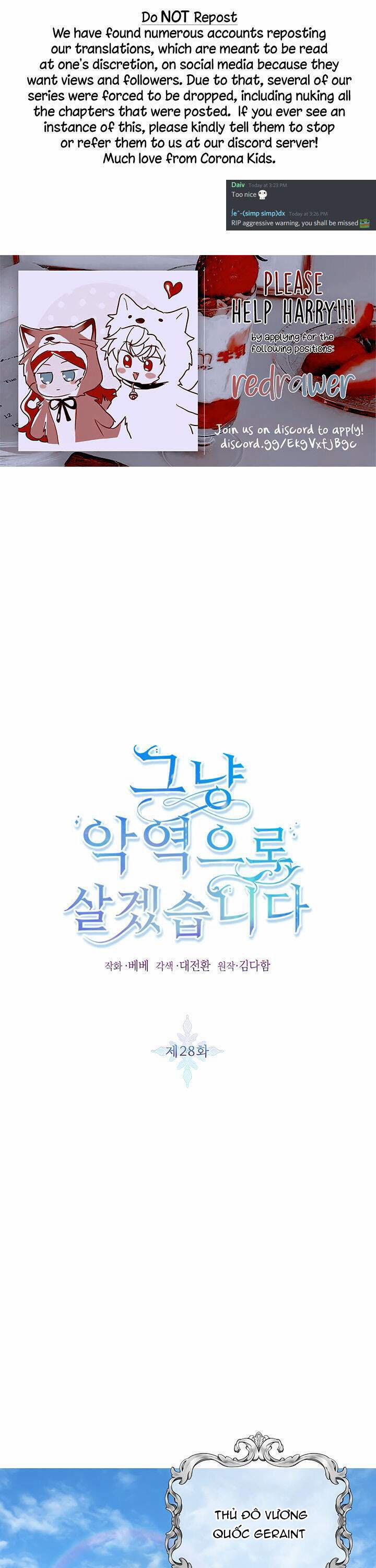 Ta Sẽ Sống Như Kẻ Phản Diện 28 trang 1