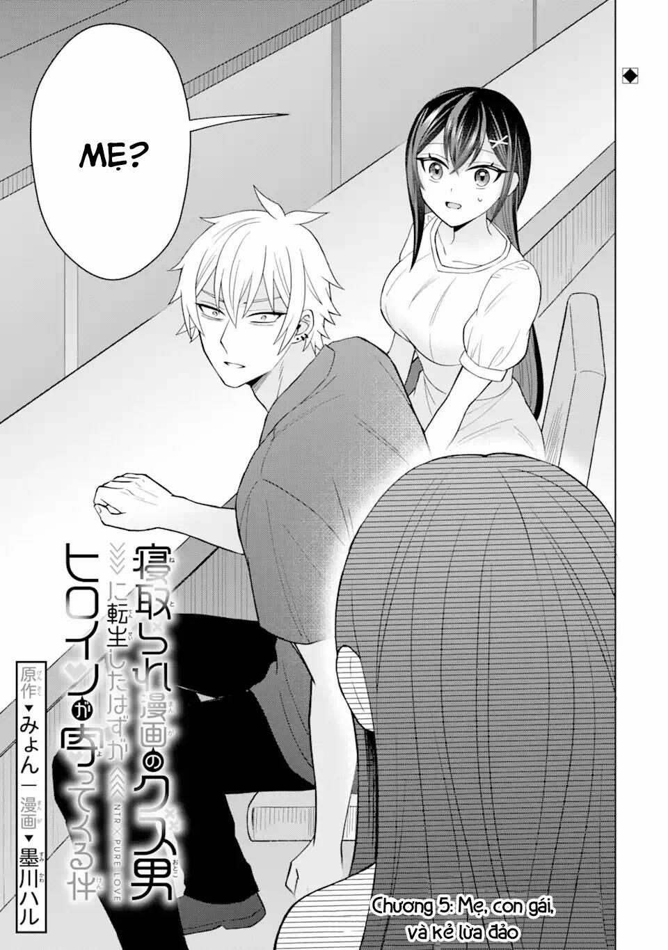 Tái Sinh Thành Tên Cặn Bã Trong Bộ Manga Cắm Sừng Mình Từng Đọc. Thế Nhưng Giờ Đây, Cô Nàng Nữ Chính Của Bộ Manga Ấy Lại Chủ Động Tiếp Cận Tôi 5 trang 1