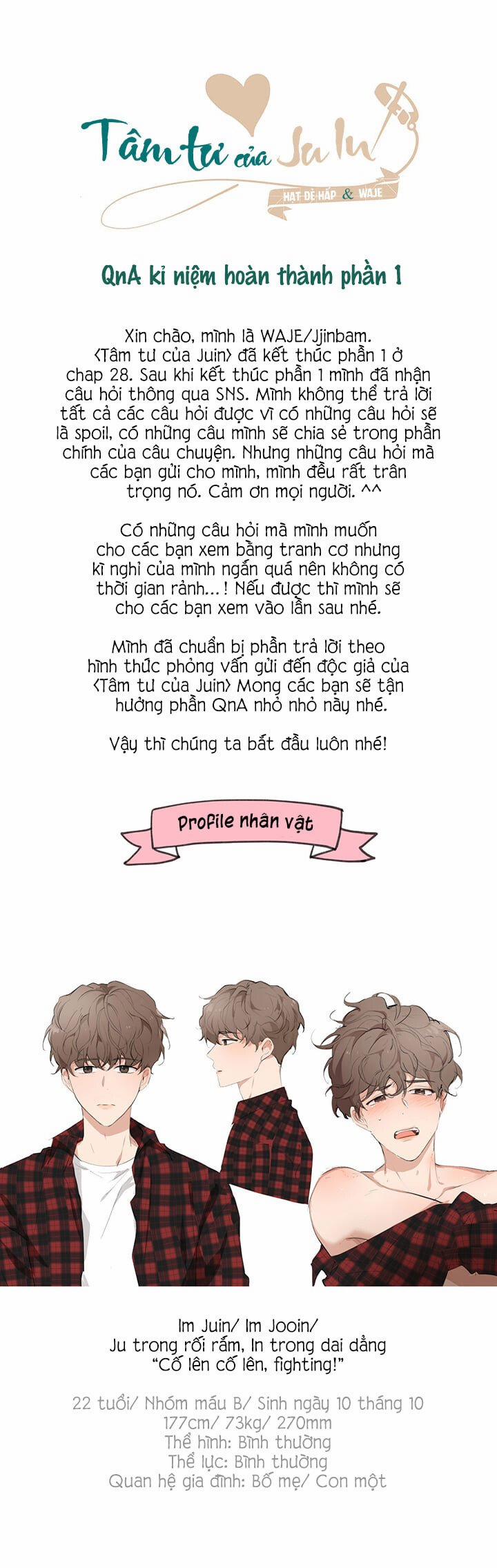 Tâm tư của Ju In 0.0 Hậu kì 1 0 Q&A trang 0