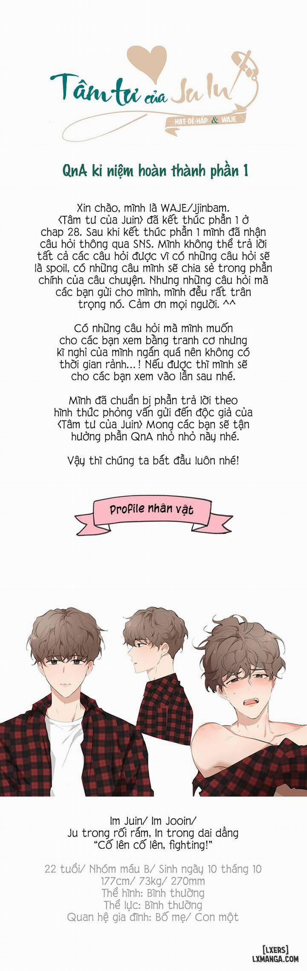 Tâm tư của Ju In Hậu kì 1 0 Q&A trang 0