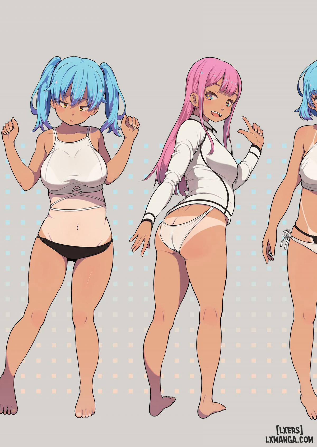 Tanned Girl + Blue Hair Anthology OneShot trang 44