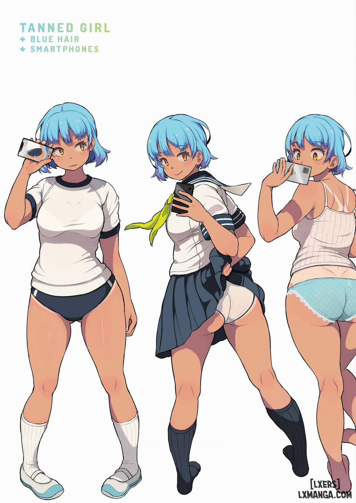 Tanned Girl + Blue Hair Anthology OneShot trang 46