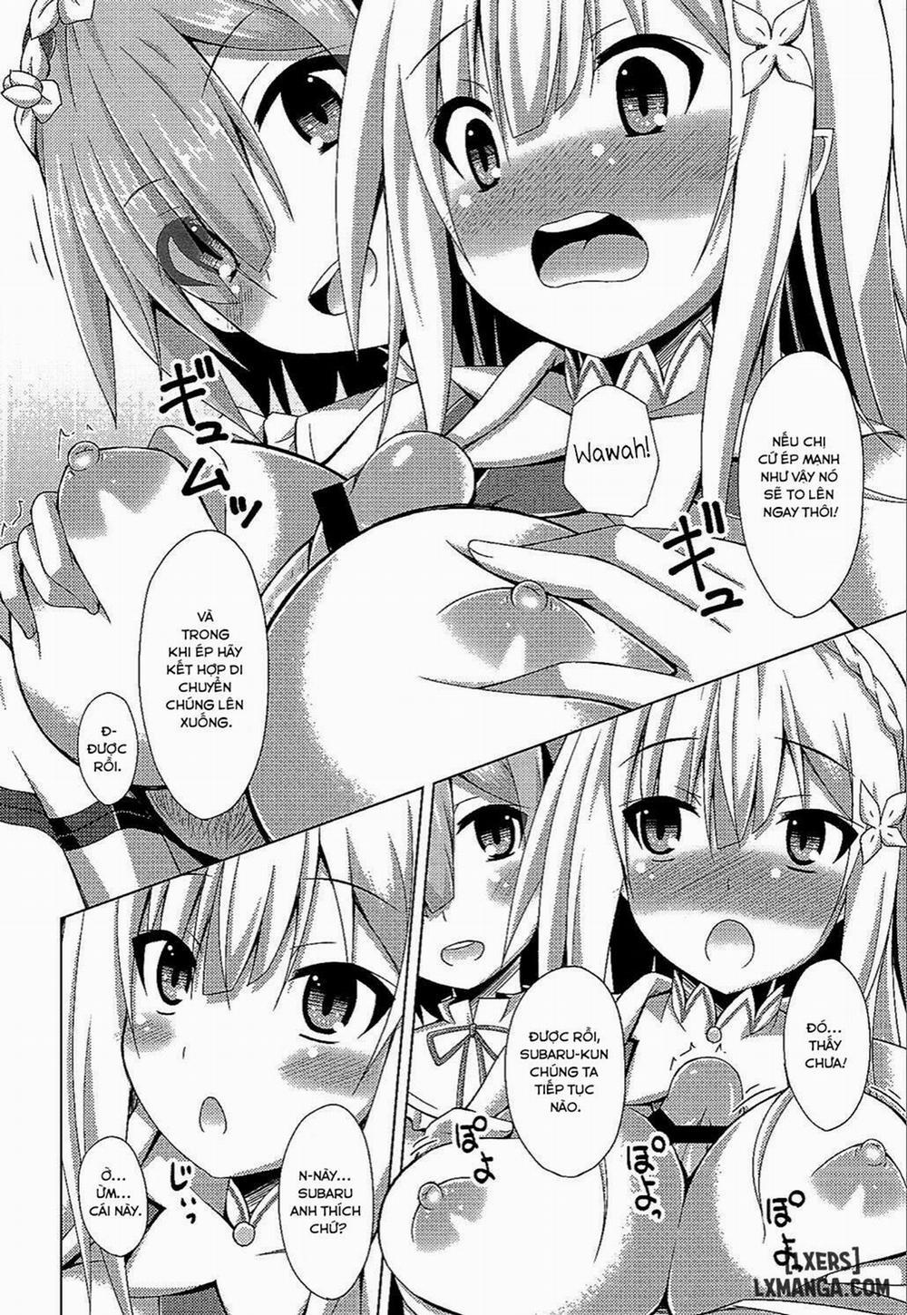Teach me, Rem-sensei! An introduction to sex with Emilia-tan Oneshot trang 12