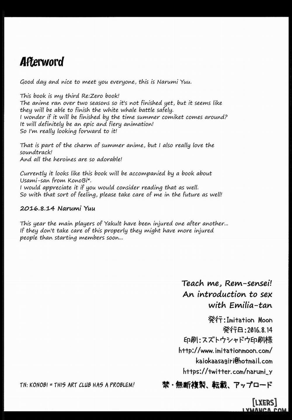 Teach me, Rem-sensei! An introduction to sex with Emilia-tan Oneshot trang 20