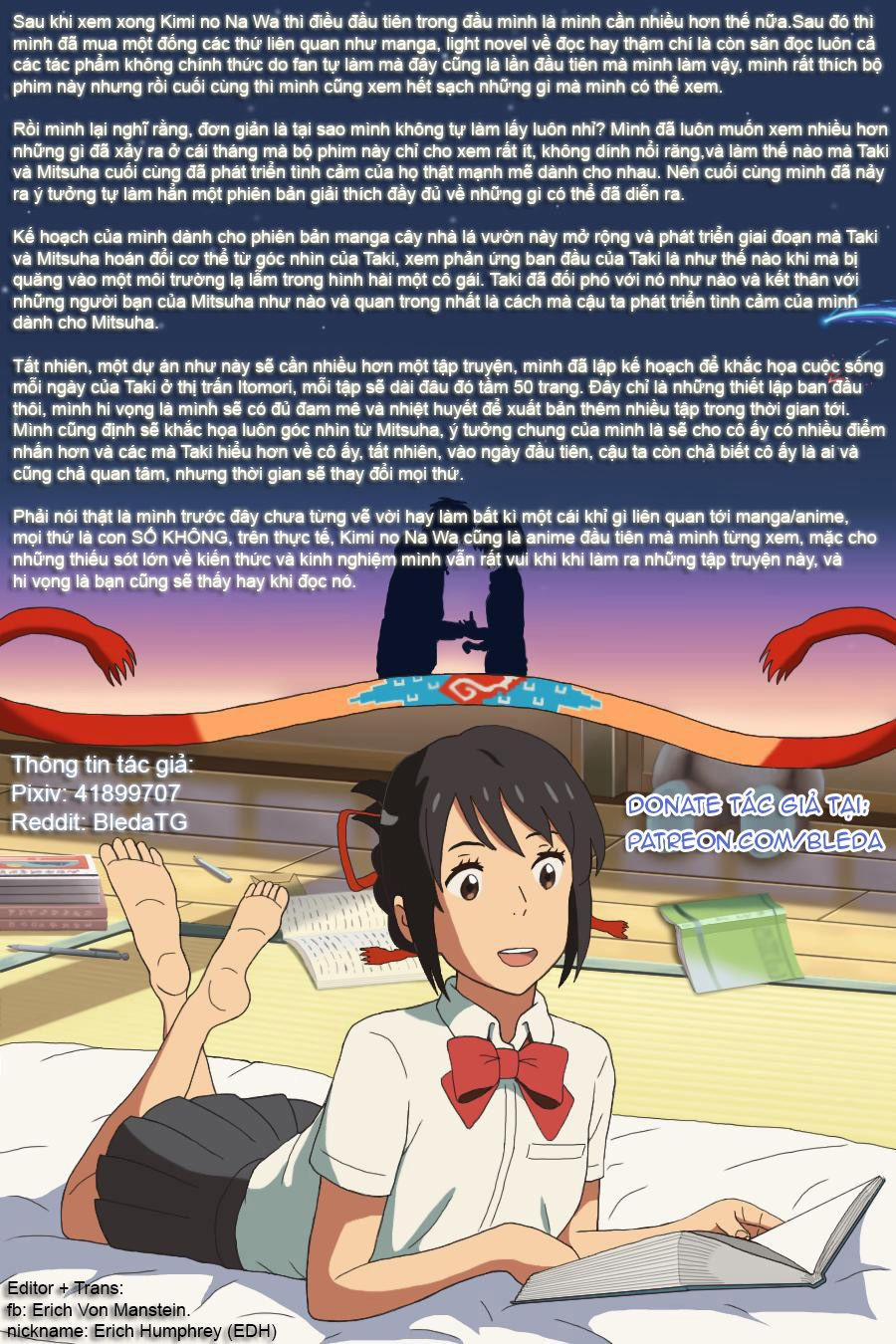 Tên Cậu Là Gì: Nghĩ Ngợi & Mộng Mơ 0 Cậu là ai? trang 50