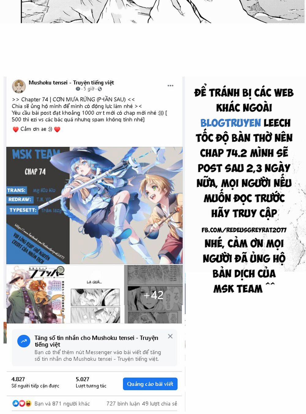 Thất Nghiệp Chuyển Sinh - Làm Lại Hết Sức 74.1 trang 26