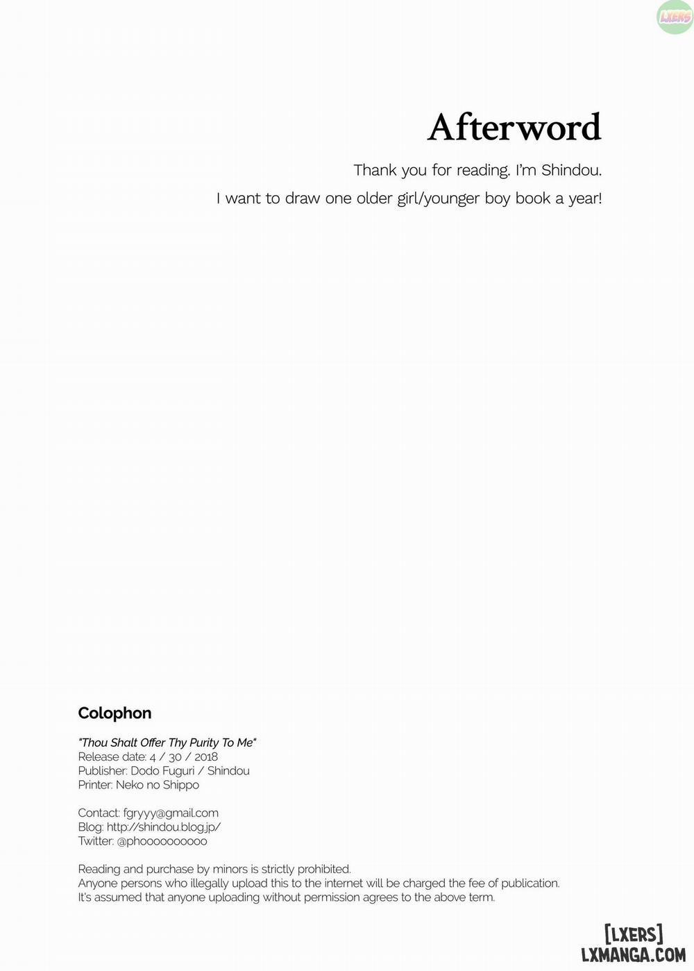 Thou Shalt Giveth Thy Purity To Me Oneshot trang 24