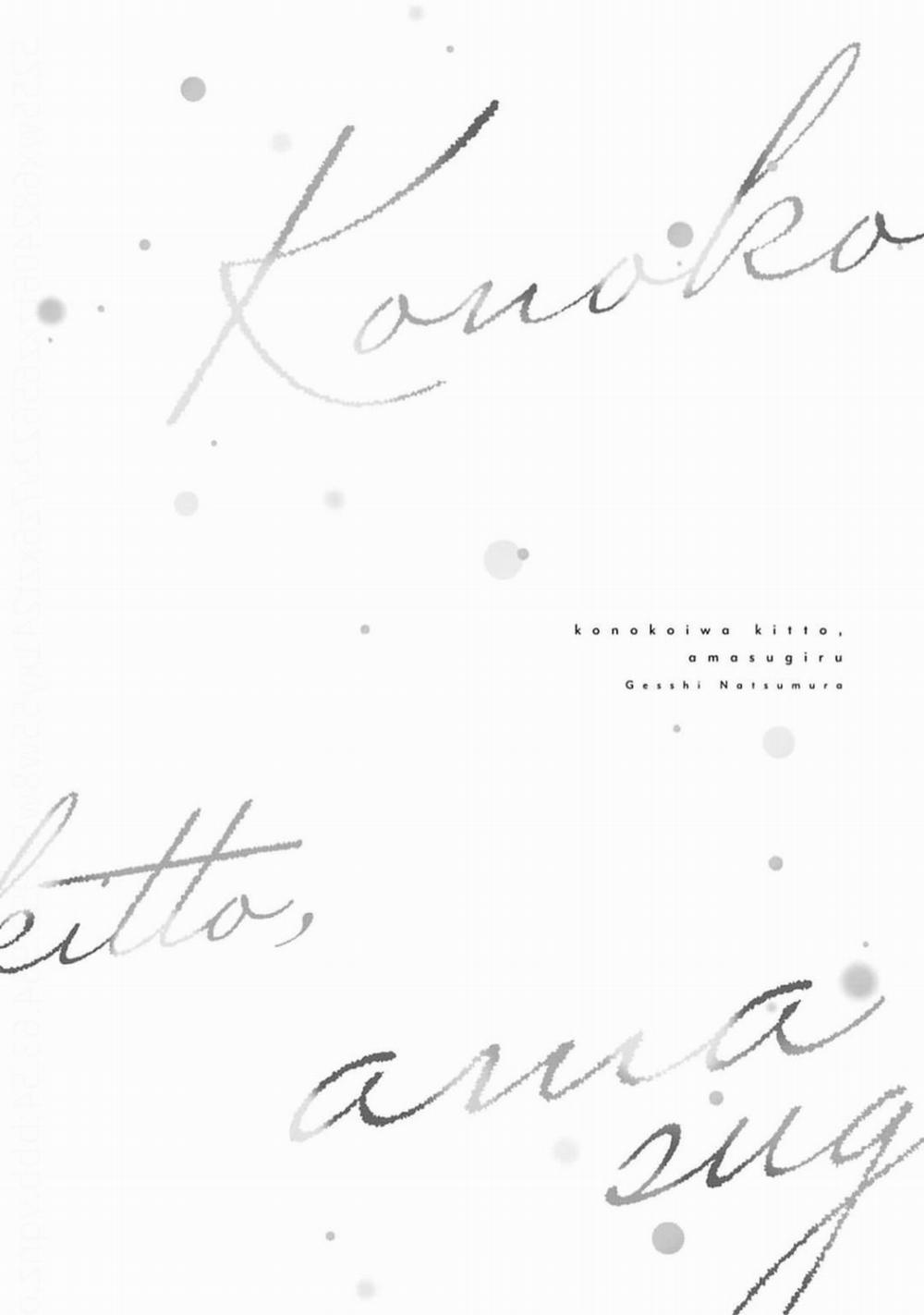 Tình Yêu Này Thực Sự Quá Ngọt Ngào Rồi 5 trang 6