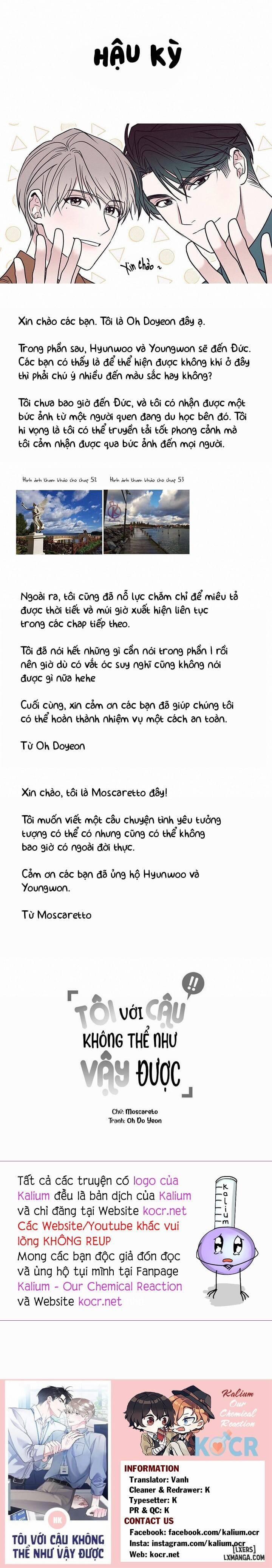 Tôi với cậu không thể như vậy được Hậu kì 2 0 Hết trang 0