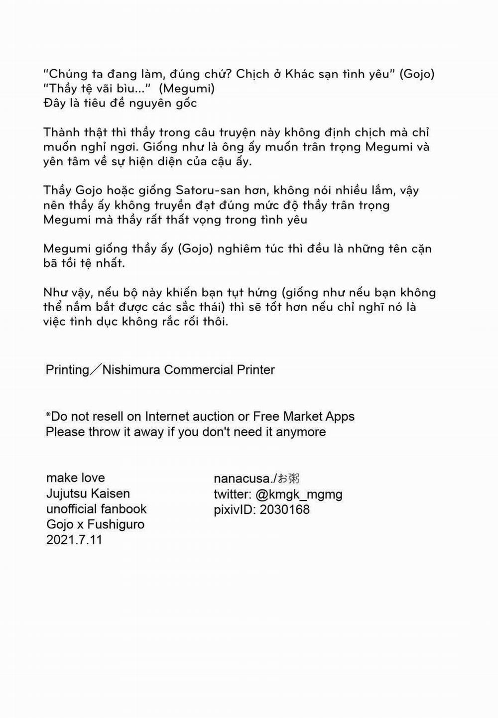 Tổng Hợp Oneshot Jujutsu Kaisen Dj 9 trang 24