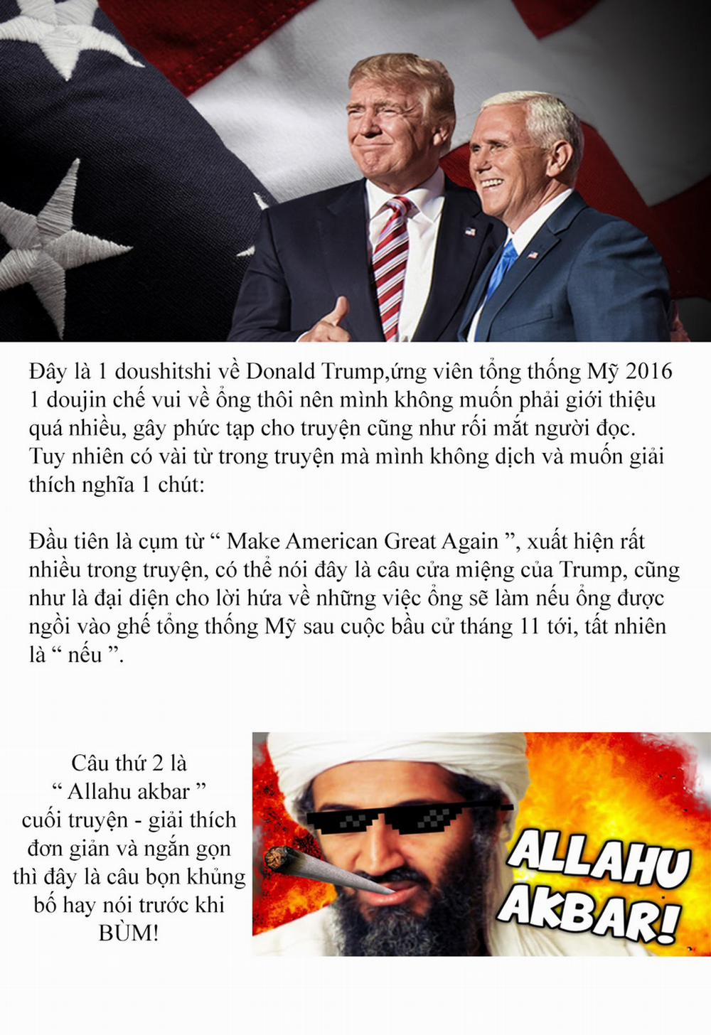 Truyện chế Donald Trump (Taiyou no Shizuku) Oneshot trang 0