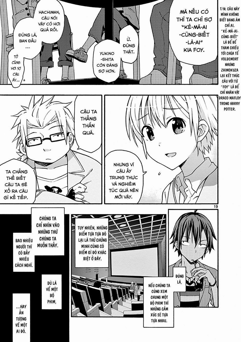 Yahari Ore No Seishun Rabukome Wa Machigatte Iru 31 trang 19