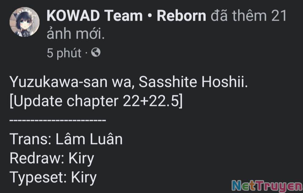 Yuzukawa-San Wa, Sasshite Hoshii 22 trang 0